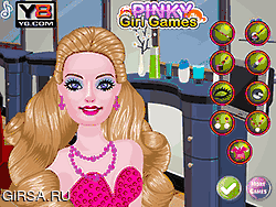 Флеш игра онлайн Парикмахерская Барби / Barbie Hair Salon Makeover