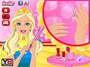 Флеш игра онлайн Маникюр для принцессы Барби
