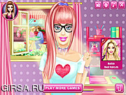 Флеш игра онлайн Макияж для Барби