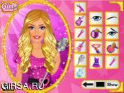 Флеш игра онлайн Прическа для Барби в стиле поп-звезды