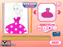 Флеш игра онлайн Портной Супергероя Барби / Barbie Superhero Tailor