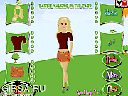 Флеш игра онлайн Прогулка Барби в парке