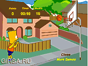 Флеш игра онлайн Bart Simpson Basketball