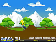 Флеш игра онлайн Барт Симпсон На Велосипеде