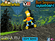 Флеш игра онлайн Барт Симпсон. Скейтборд / Bart Simpsons Skateboard Game 