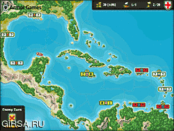 Флеш игра онлайн Battle Sails - Caribbean Heroes