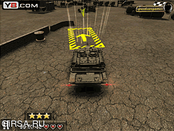 Флеш игра онлайн Боевой танк 3D парковка! / Battle Tank 3D Parking!