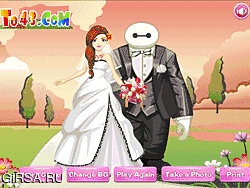 Флеш игра онлайн Baymax женятся на невесте