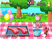 Флеш игра онлайн Барбекю с телятиной и томатом