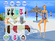 Флеш игра онлайн Пляж Весело Одеваются / Beach Fun Dressup