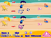 Флеш игра онлайн Детишки на пляже. Найти отличия