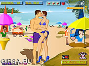 Флеш игра онлайн Поцелуй на пляже / Beach Kiss