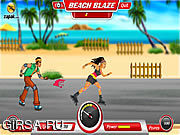 Флеш игра онлайн Ролики на Пляже / Beach Blaze