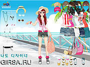 Флеш игра онлайн Beach Doll Dress Up