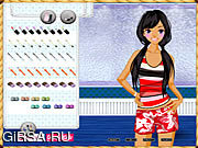 Флеш игра онлайн Девушка Dressup пляжа
