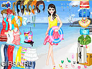 Флеш игра онлайн Beach Holiday Dress Up