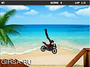 Флеш игра онлайн Пляж Наездница / Beach Rider