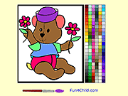 Флеш игра онлайн Картина Медведь / Bear Painting