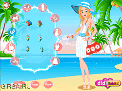 Флеш игра онлайн Красивые Прибрежные Девушка
