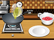Флеш игра онлайн Говядина Брокколи Приготовление / Beef Broccoli Cooking