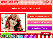 Флеш игра онлайн Белла Торн Куиз / Bella Thorne Quiz 