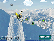 Флеш игра онлайн Бен ездит по снегу / Ben 10 Snow Rider 