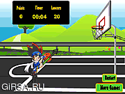 Флеш игра онлайн Наруто играет в баскетбол