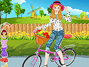 Флеш игра онлайн Велосипед Девушки Одеваются / Bicycle Girl Dressup