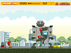Флеш игра онлайн Большой дьявольский робот / Big Evil Robot