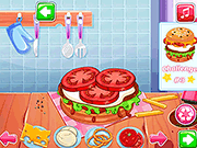 Флеш игра онлайн Большой Проблемой Бургер / Biggest Burger Challenge