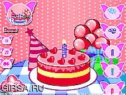 Флеш игра онлайн Праздничный торт / Birthday Bash Cake 