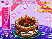 Флеш игра онлайн День рождения торт Декор Декор