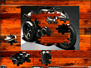 Флеш игра онлайн Черный Гоночный Мотоцикл Головоломки