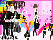 Флеш игра онлайн Black and White Dress Up