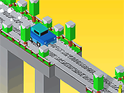 Флеш игра онлайн Блочный Автомобильный Мост