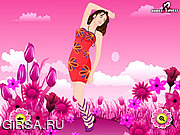 Флеш игра онлайн Девушка Цветок Платье