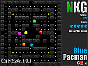 Флеш игра онлайн Синий Пакман / Blue Pacman