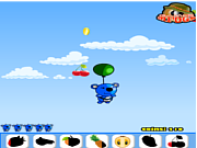 Флеш игра онлайн Маленькая панда / Blue panda fruit catcher 
