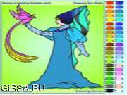 Флеш игра онлайн Разноцветная принцесса / Blue Princess new