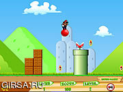 Флеш игра онлайн Марио на шарике / Bouncing Mario