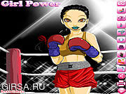 Флеш игра онлайн Бокс Девушки Одеваются / Boxing Girl Dress Up
