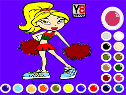 Флеш игра онлайн Братс - раскраска болельщиц / Bratz Cheerleading Coloring
