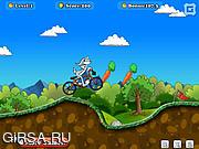 Флеш игра онлайн Бакс Банни - велосипедист / Bugs Bunny Biking 
