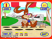 Флеш игра онлайн Веселый кролик Банни / Bunny Grab