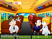 Флеш игра онлайн Поцелуй школьного автобуса