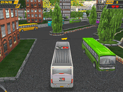 Флеш игра онлайн Парковка автобуса 3в мир / Bus Parking 3D World
