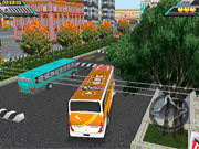 Флеш игра онлайн Парковка автобуса 3D мир 2 / Bus Parking 3D World 2