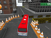 Флеш игра онлайн Автобусная парковка симулятор 3D / Bus Parking Simulator 3D