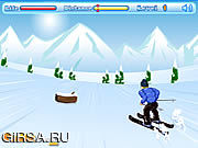 Флеш игра онлайн Черточка катания на лыжах / Skiing Dash