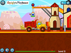 Флеш игра онлайн Транспорт в долине сладостей / Candy Land Transport